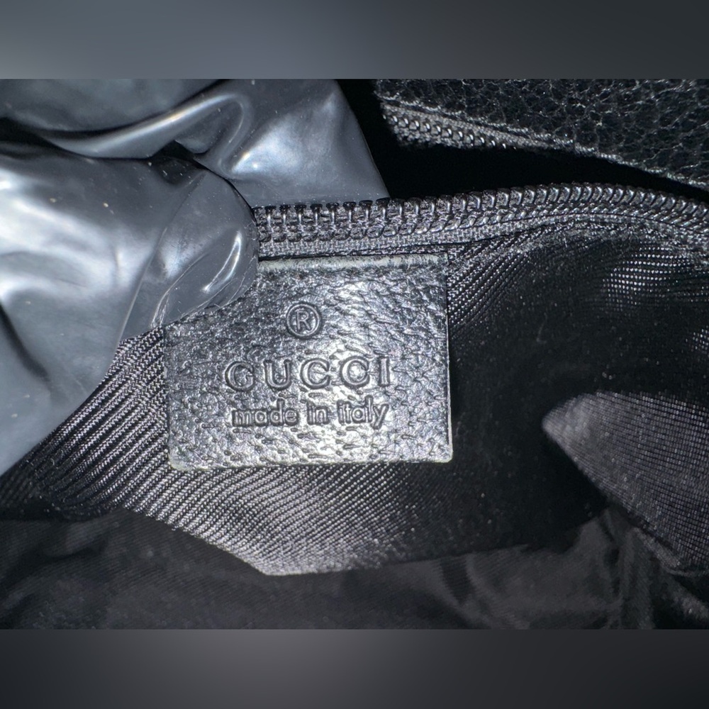 GUCCI GG Canvas/Leather Shoulder Bag Black. - Picture 9 of 15